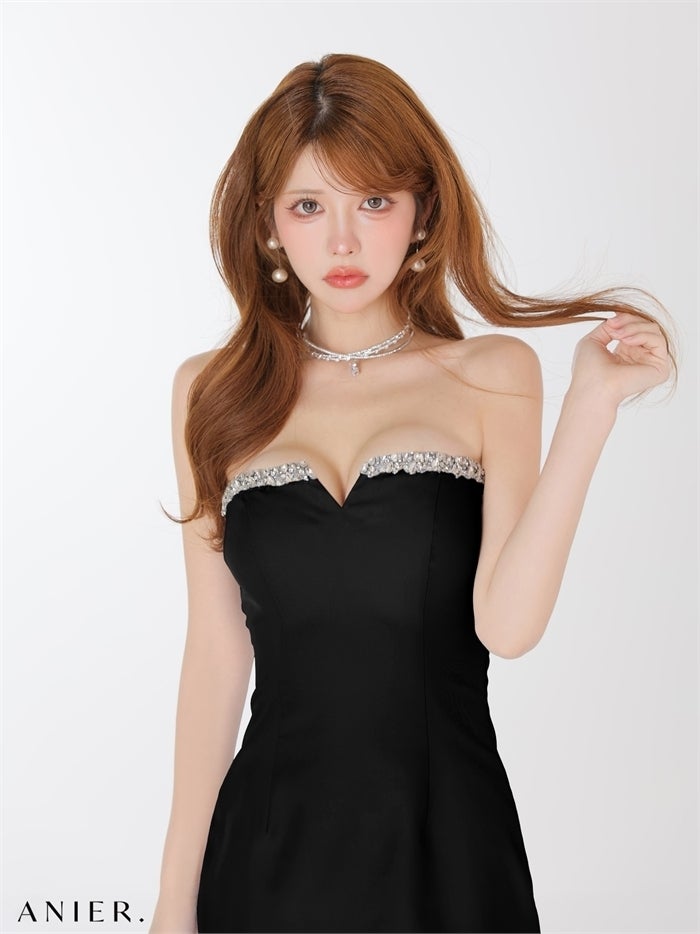 ROBE de FLEURS anier.ROBE ローブドフルール アニエルローブ 【XSサイズあり】BijouLine bare mini dress fm-anier4063-c