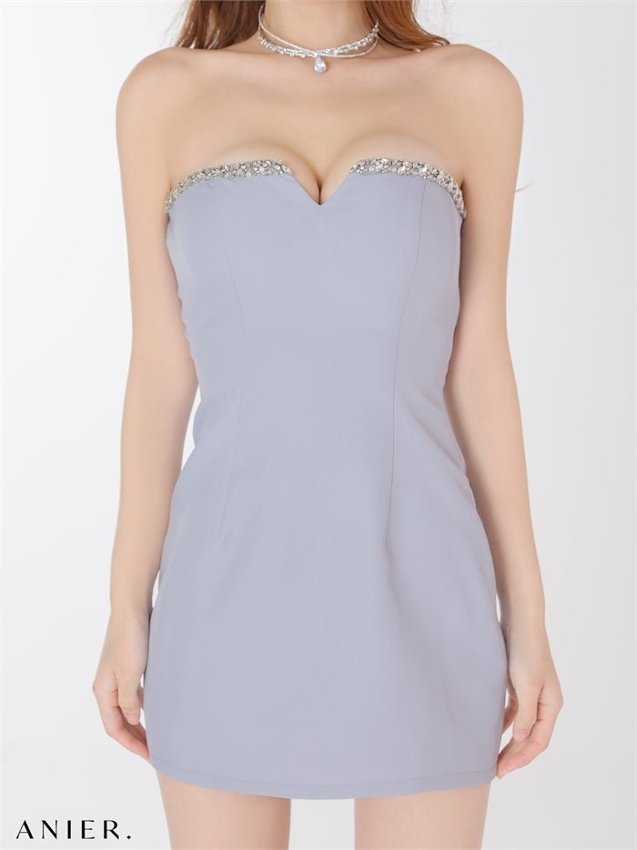 ROBE de FLEURS anier.ROBE ローブドフルール アニエルローブ 【XSサイズあり】BijouLine bare mini dress fm-anier4063-c