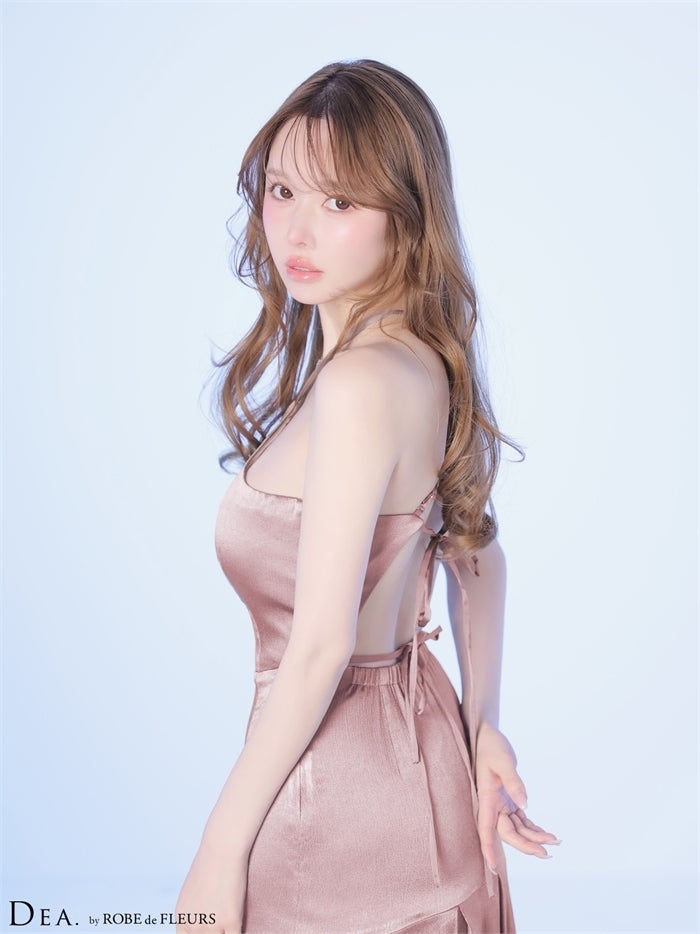 DEA. ディア バイ ローブドフルール 【XS～Lサイズあり】ラメジャガードホルターフレアロングキャバドレス de4349-c