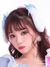 リボン付き たれ耳 シナモン コスプレアイテム ホワイト vcsit-10209