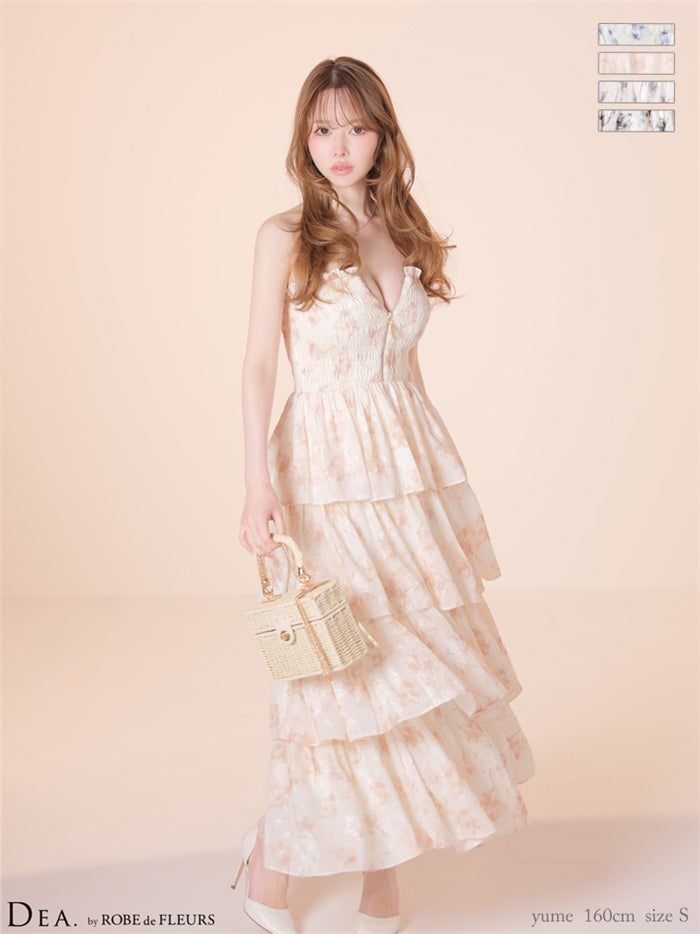 DEA by ROBE de FLEURS フレアドレス S DEA. ディア バイ ローブドフルール 【XS～Lサイズあり】 フラワー