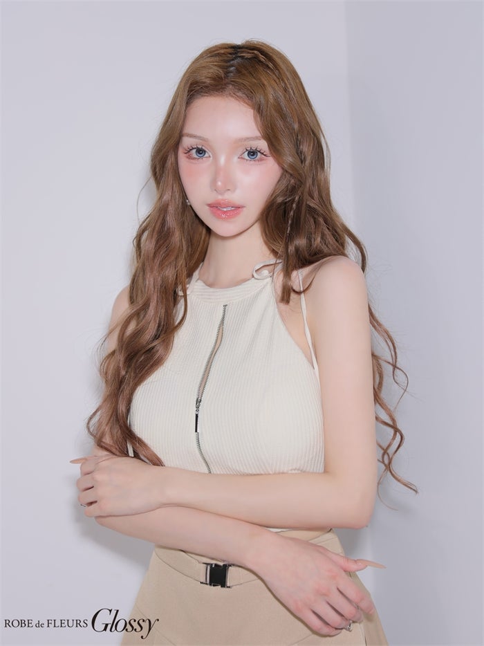 Glossy ローブドフルールグロッシー 【XSサイズあり】バイカラーアメスリセットアップミニキャバドレス gl4173