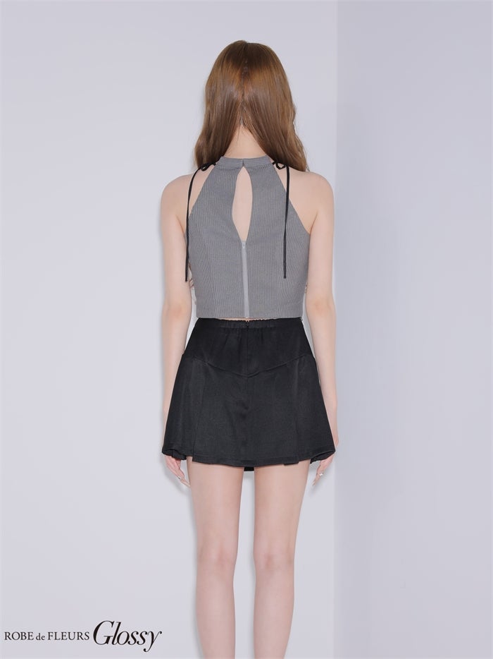 Glossy ローブドフルールグロッシー 【XSサイズあり】バイカラーアメスリセットアップミニキャバドレス gl4173