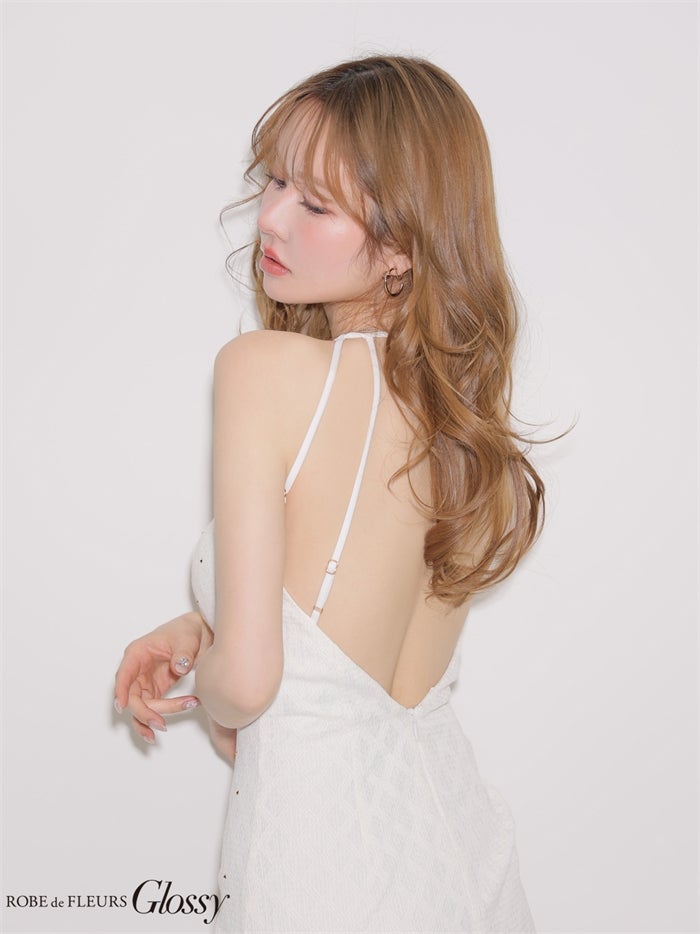 Glossy ローブドフルールグロッシー 【XSサイズあり】 スタッズダイヤジャガードミニキャバドレス gl4179