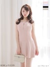 ROBE de FLEURS ローブドフルール 【XSサイズあり】バックリボンビジューミニキャミキャバドレス fm4174-c