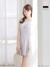 ROBE de FLEURS ローブドフルール 【XSサイズあり】バックリボンビジューミニキャミキャバドレス fm4174