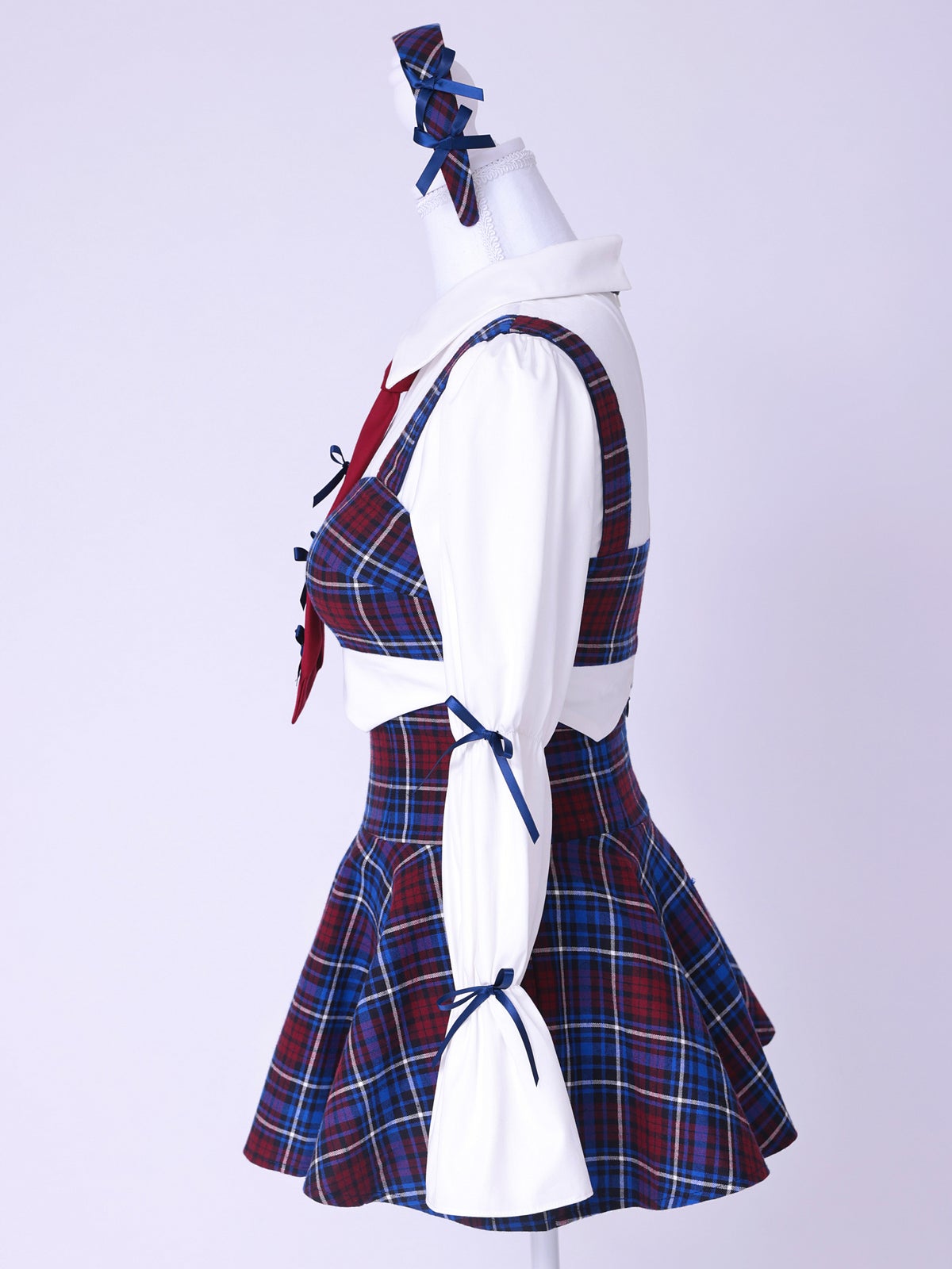 【4点セット】 学校１のマドンナ Sofia style ネイビーチェック制服コスチューム vcsot-251215-1-ac