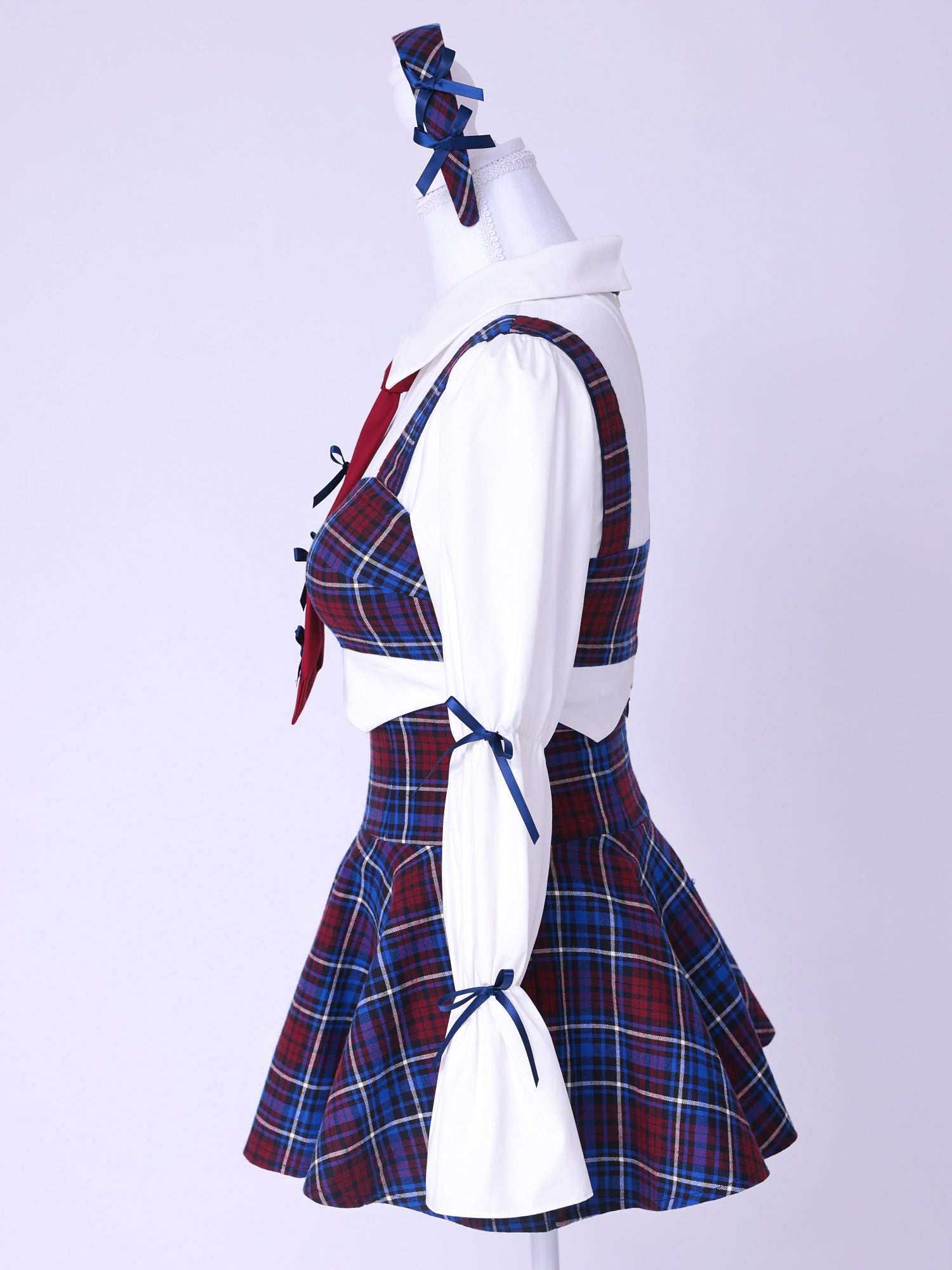【4点セット】 学校１のマドンナ Sofia style ネイビーチェック制服コスチューム vcsot-251215-1-ac