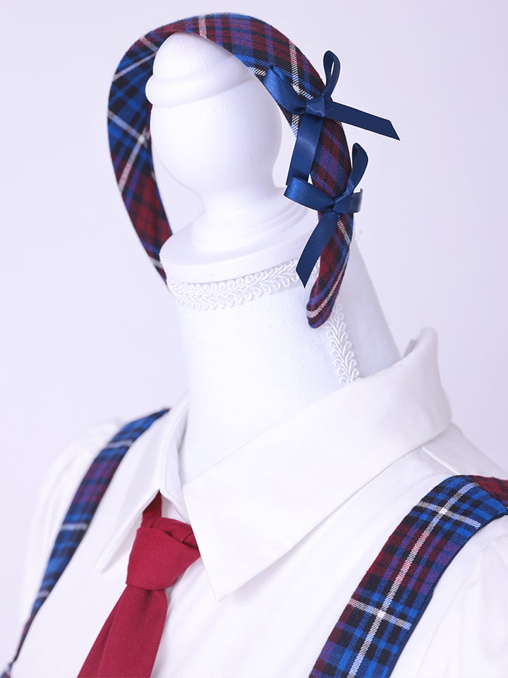 【4点セット】 学校１のマドンナ Sofia style ネイビーチェック制服コスチューム vcsot-251215-1-ac