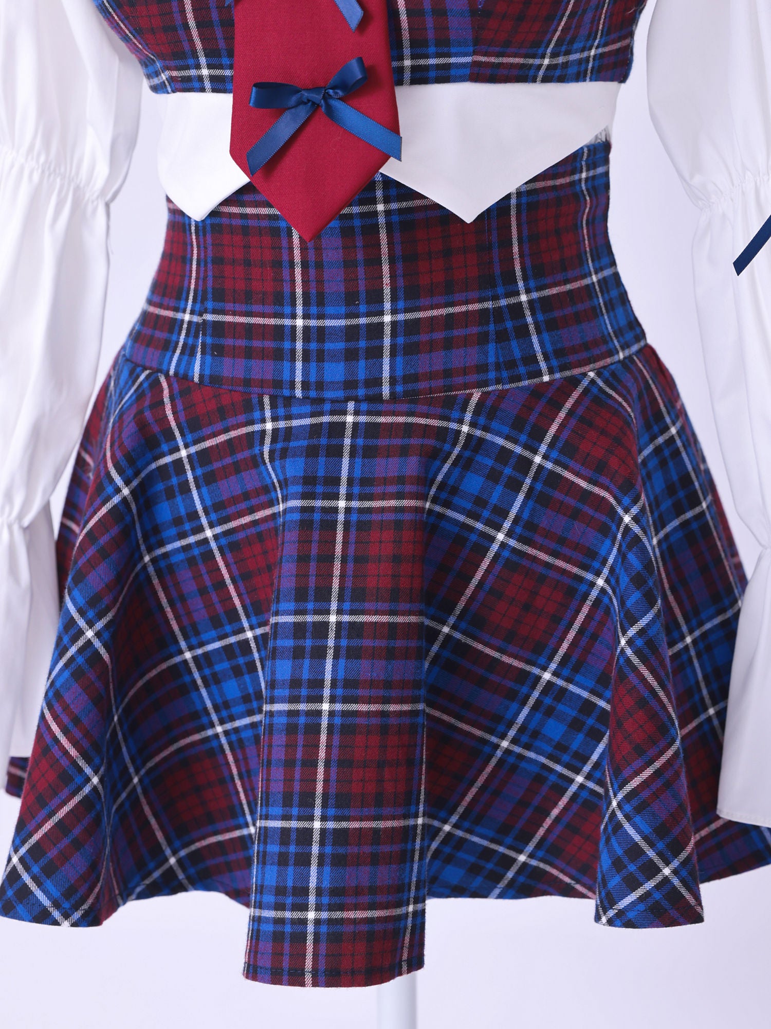 【4点セット】 学校１のマドンナ Sofia style ネイビーチェック制服コスチューム vcsot-251215-1-ac