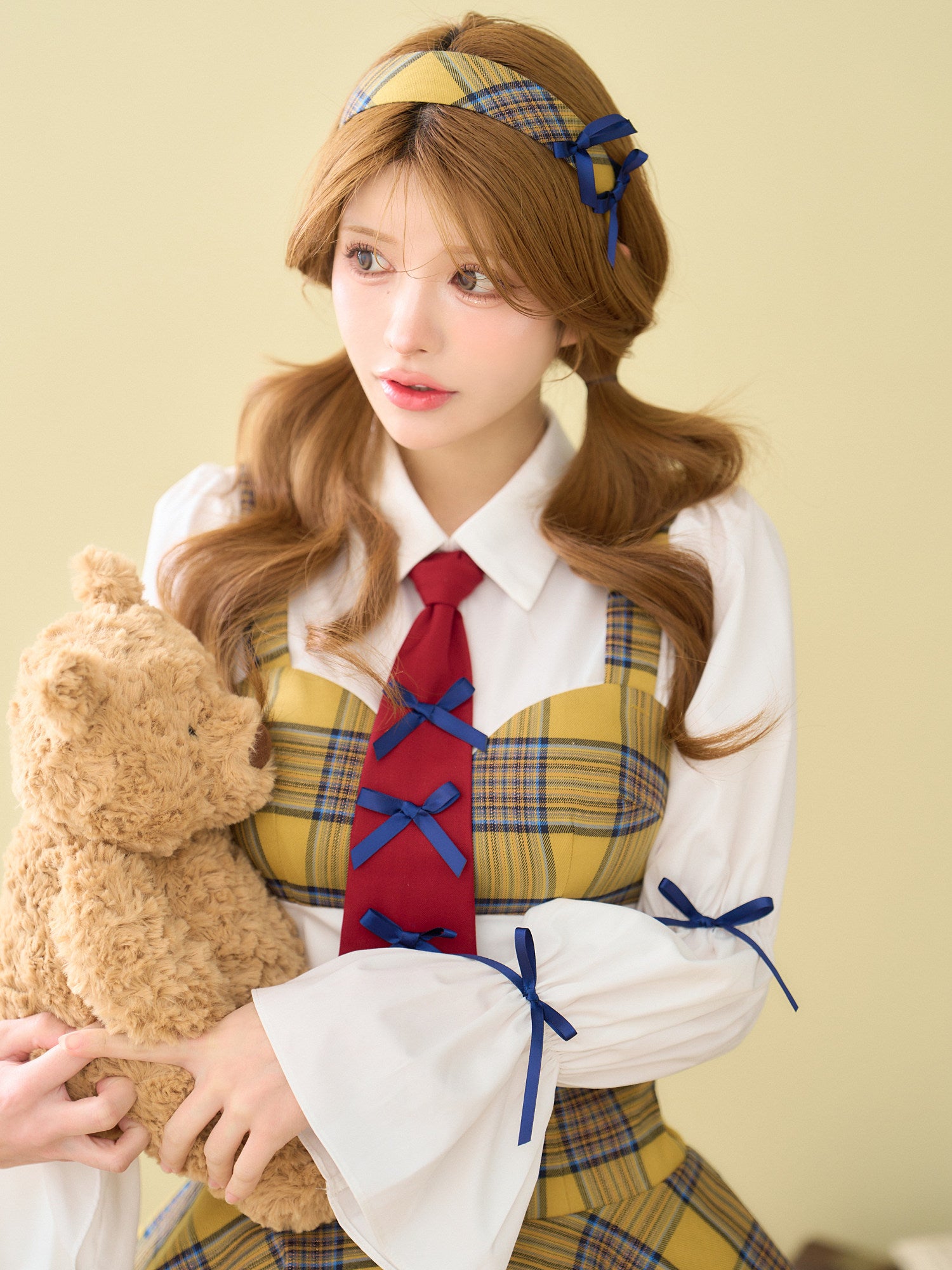 あざといもうと Mia style イエローチェック制服コスチュームvcsot-251215-2