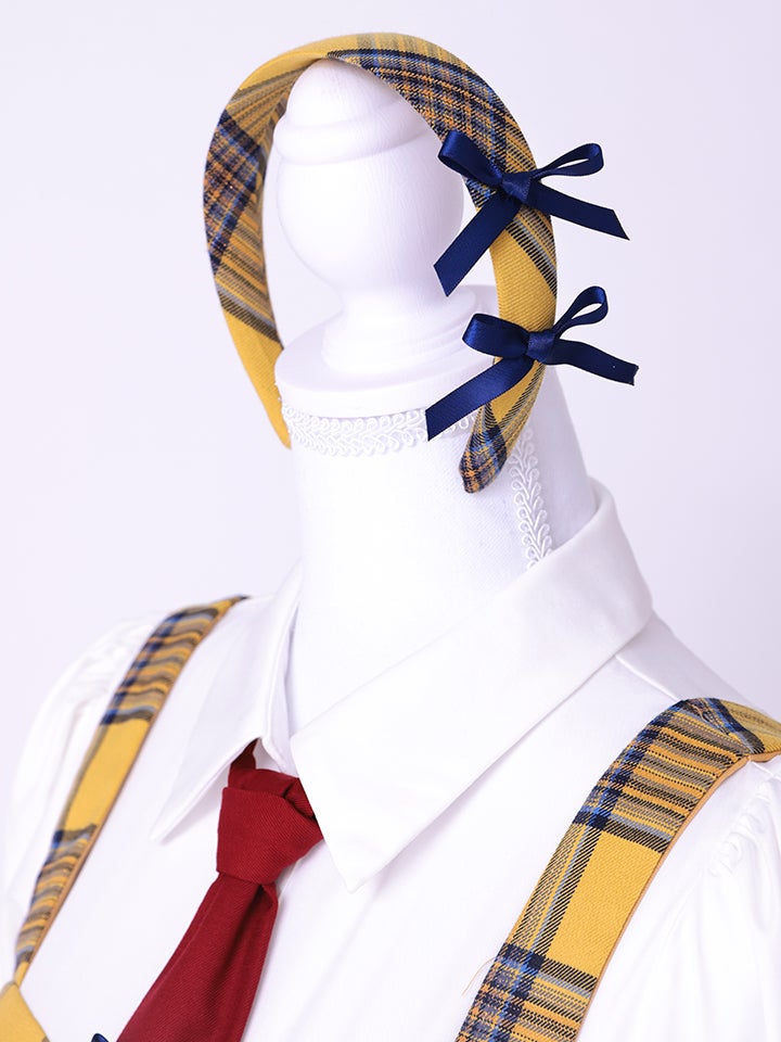 あざといもうと Mia style イエローチェック制服コスチュームvcsot-251215-2