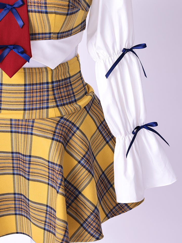 あざといもうと Mia style イエローチェック制服コスチュームvcsot-251215-2
