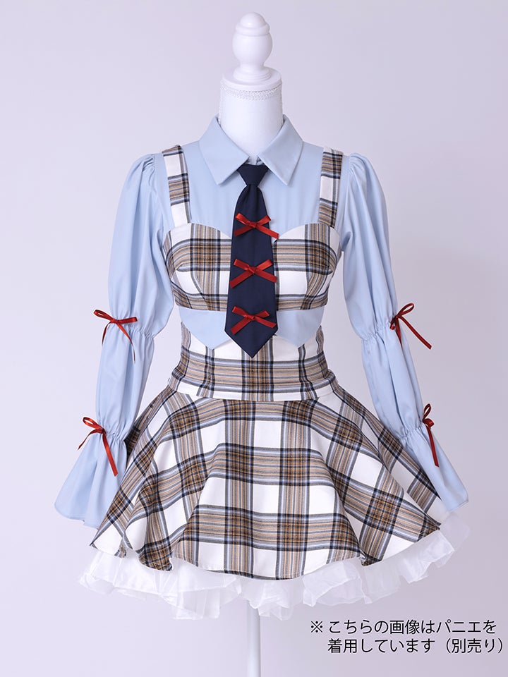 生徒会長 Grace style ホワイト チェック制服コスチュームvcsot-251215-3