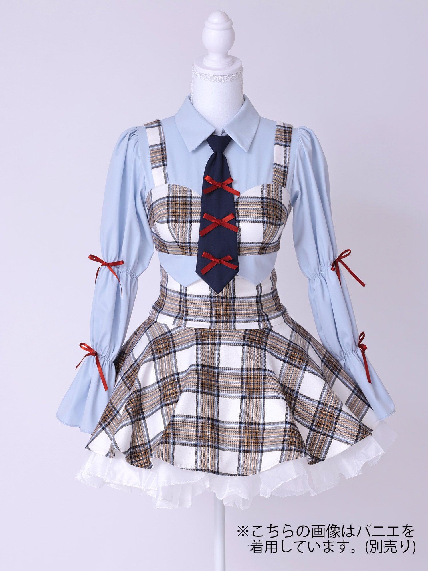 生徒会長 Grace style ホワイト チェック制服コスチュームvcsot-251215-3