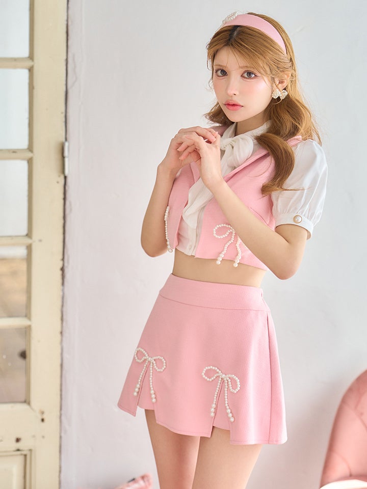 Celestia Ribbon令嬢制服コスチューム パールリボン セットアップ セレスティアブルー vcsot-251216-1