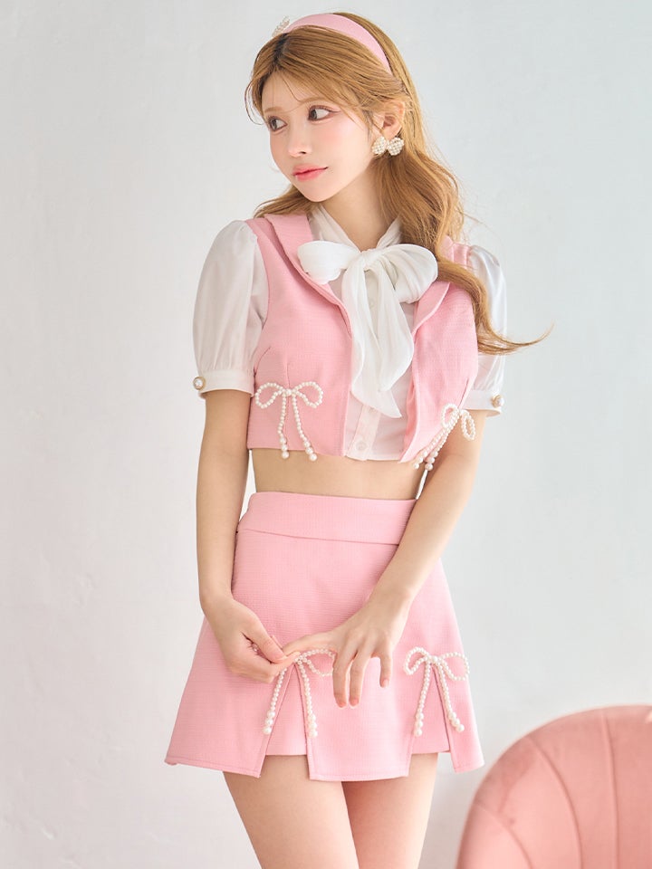 Celestia Ribbon令嬢制服コスチューム パールリボン セットアップ セレスティアブルー vcsot-251216-1