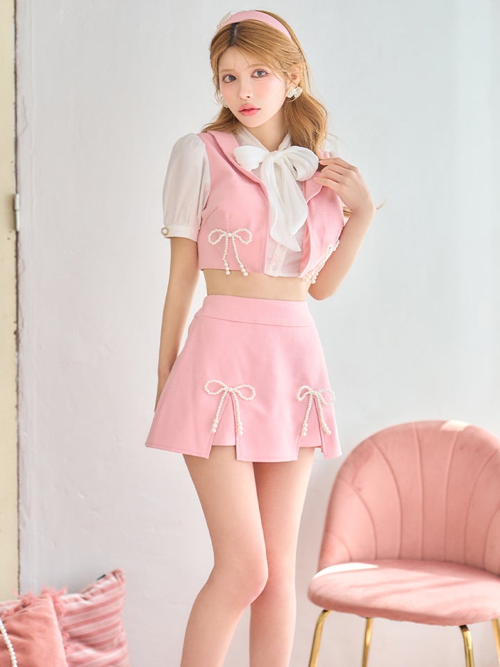 Celestia Ribbon令嬢制服コスチューム パールリボン セットアップ セレスティアブルー vcsot-251216-1