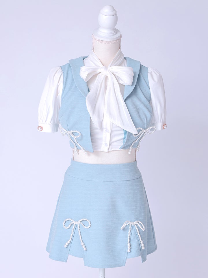 Celestia Ribbon令嬢制服コスチューム パールリボン セットアップ スウィートピンク vcsot-251216-2