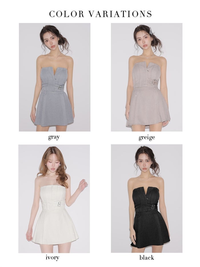 Glossy ローブドフルールグロッシー 【XSサイズあり】スパンコールベアセットアップミニキャバドレス gl4356-c