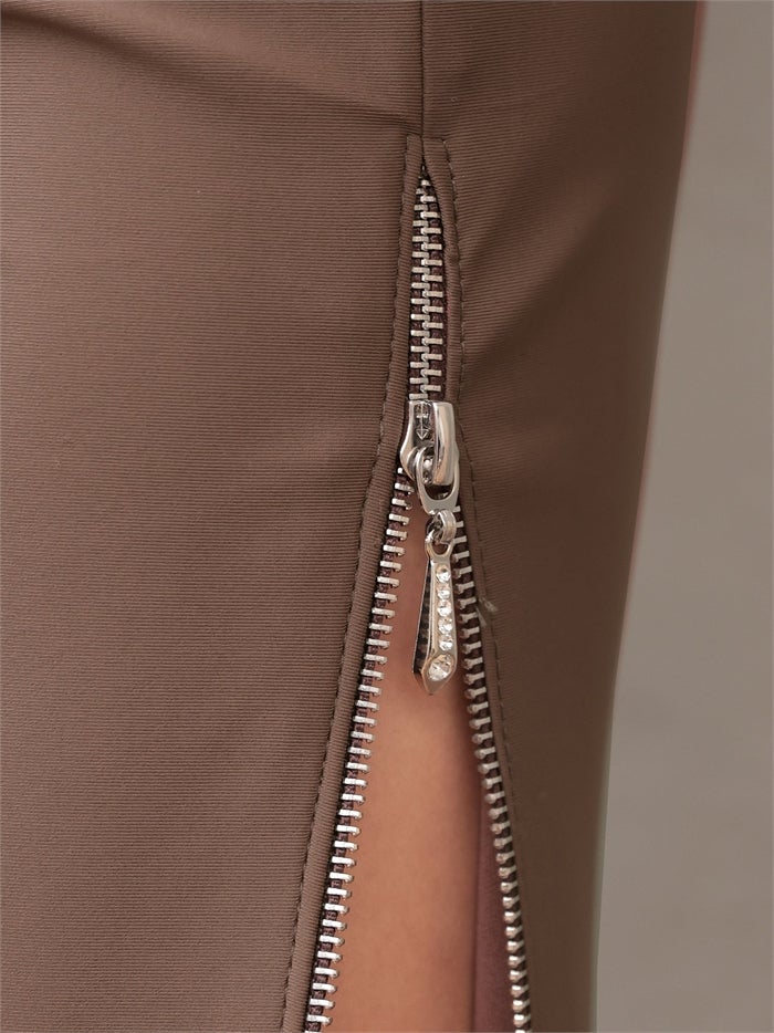 Veautt ヴュート ワンショルダー/ウエストタック/アシンメトリー/バイカラー/サイドファスナー/タイト/ミディアムドレス vt082603