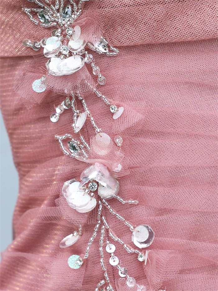 AngelR エンジェルアール ネッククロスデザイン/フラワー/ビジュー/メッシュ/アシンメトリー/ラメ/タイト/ミニドレス ar26209