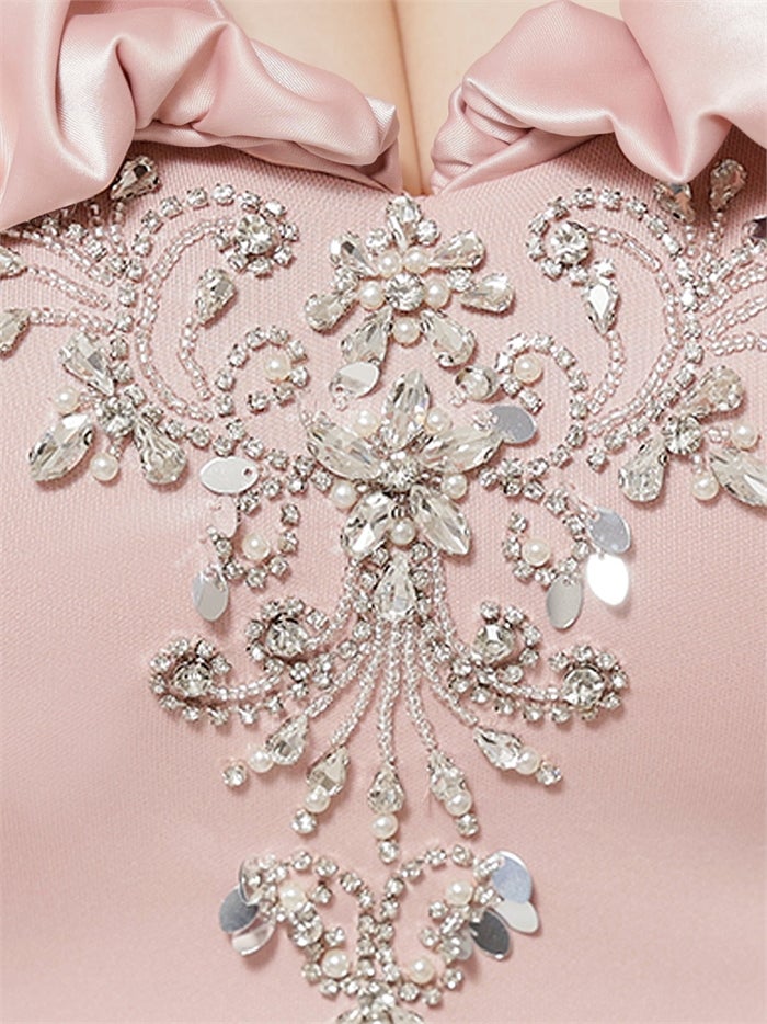 AngelR エンジェルアール オフショルダー/サテン/ビジュー/メッシュ/タイトミニドレス ar25840