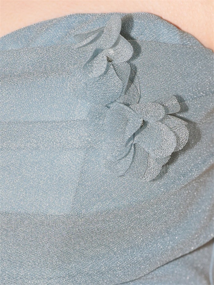 AngelR エンジェルアール ショルダーリボン/ベアトップ/フラワー/ビジュー/メッシュ/2way/タイトミニドレス ar26820