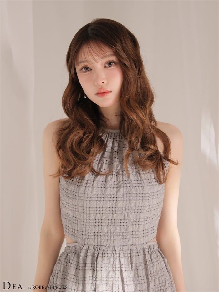 DEA. ディア バイ ローブドフルール 【XS～Lサイズあり】ホルターチェックバックカットロングキャバドレス de4357-c