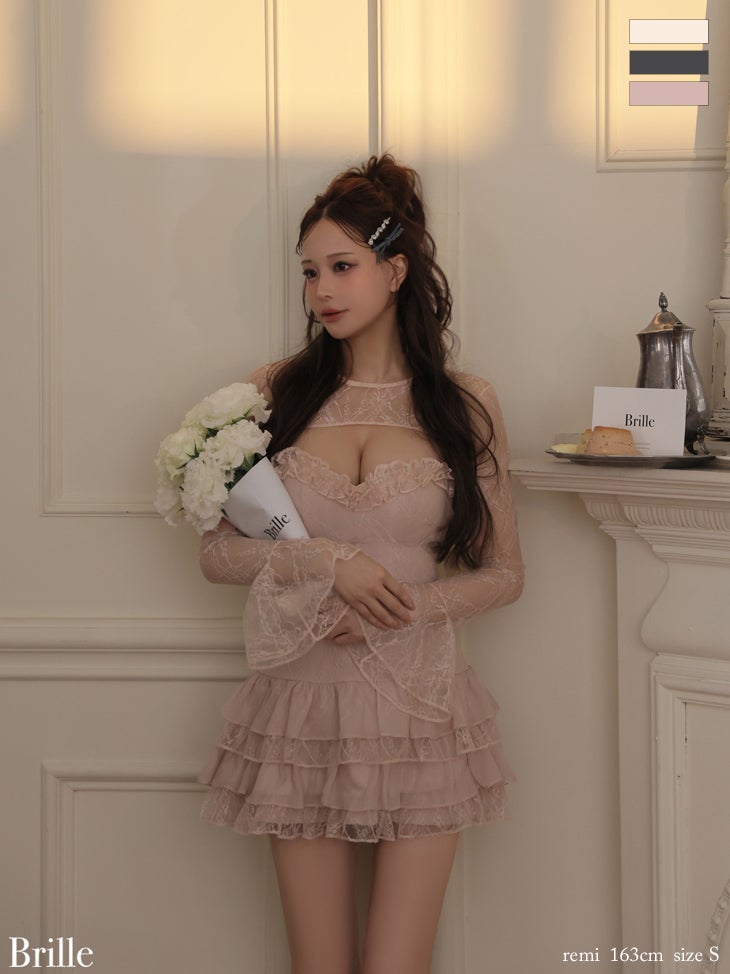 Brille ブリエ Petale de brille mini dress ペタル ドゥ ブリーユ ミニドレス brille4161