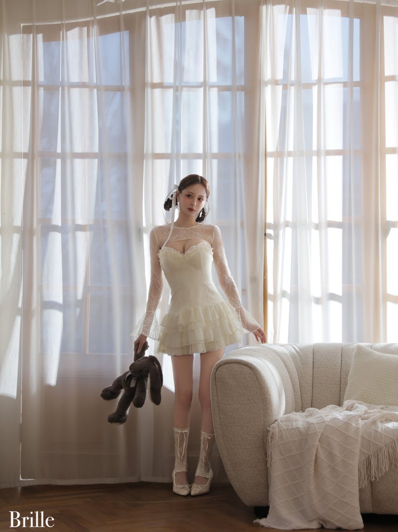 Brille ブリエ Petale de brille mini dress ペタル ドゥ ブリーユ ミニドレス brille4161