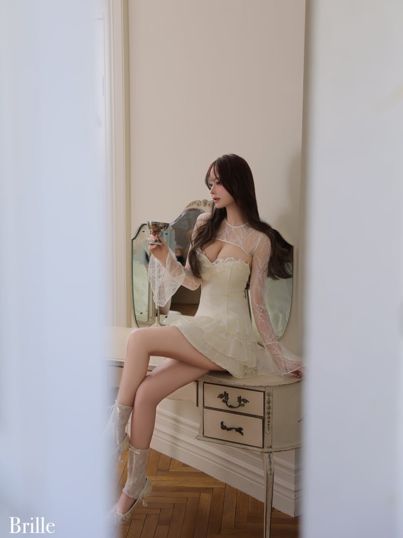 Brille ブリエ Petale de brille mini dress ペタル ドゥ ブリーユ ミニドレス brille4161