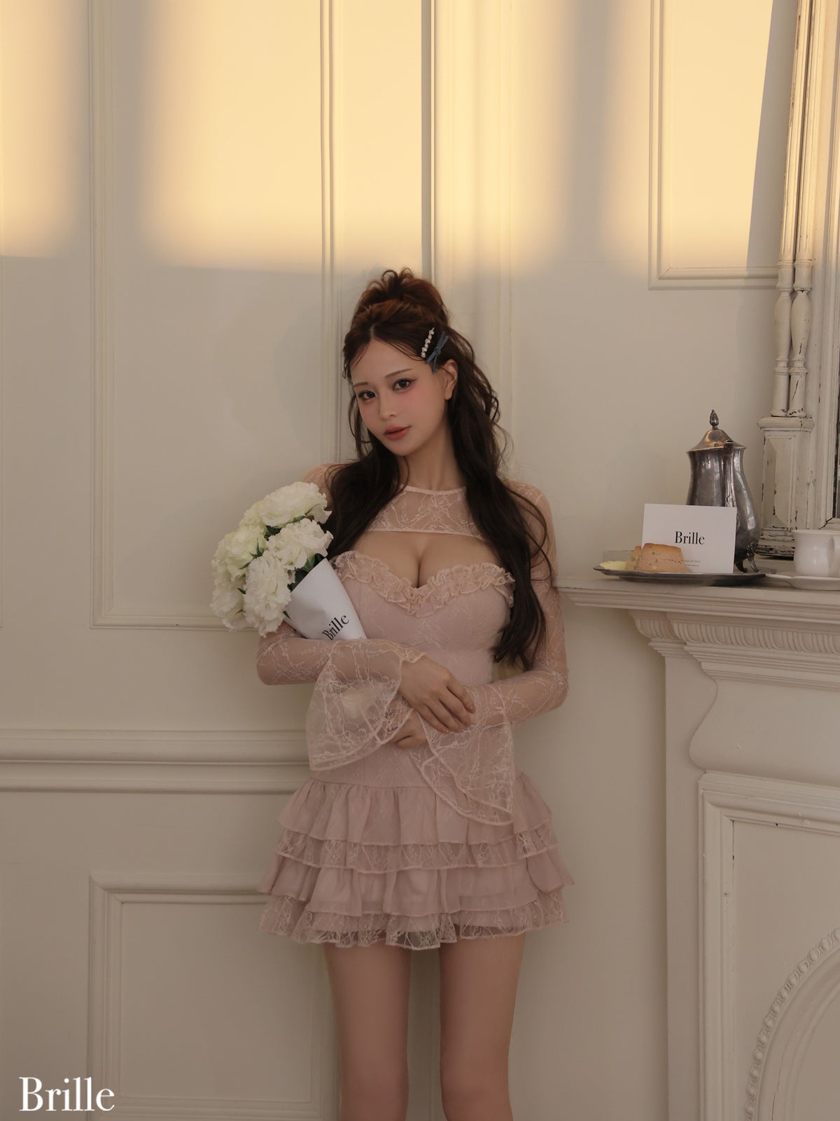 Brille ブリエ Petale de brille mini dress ペタル ドゥ ブリーユ ミニドレス brille4161