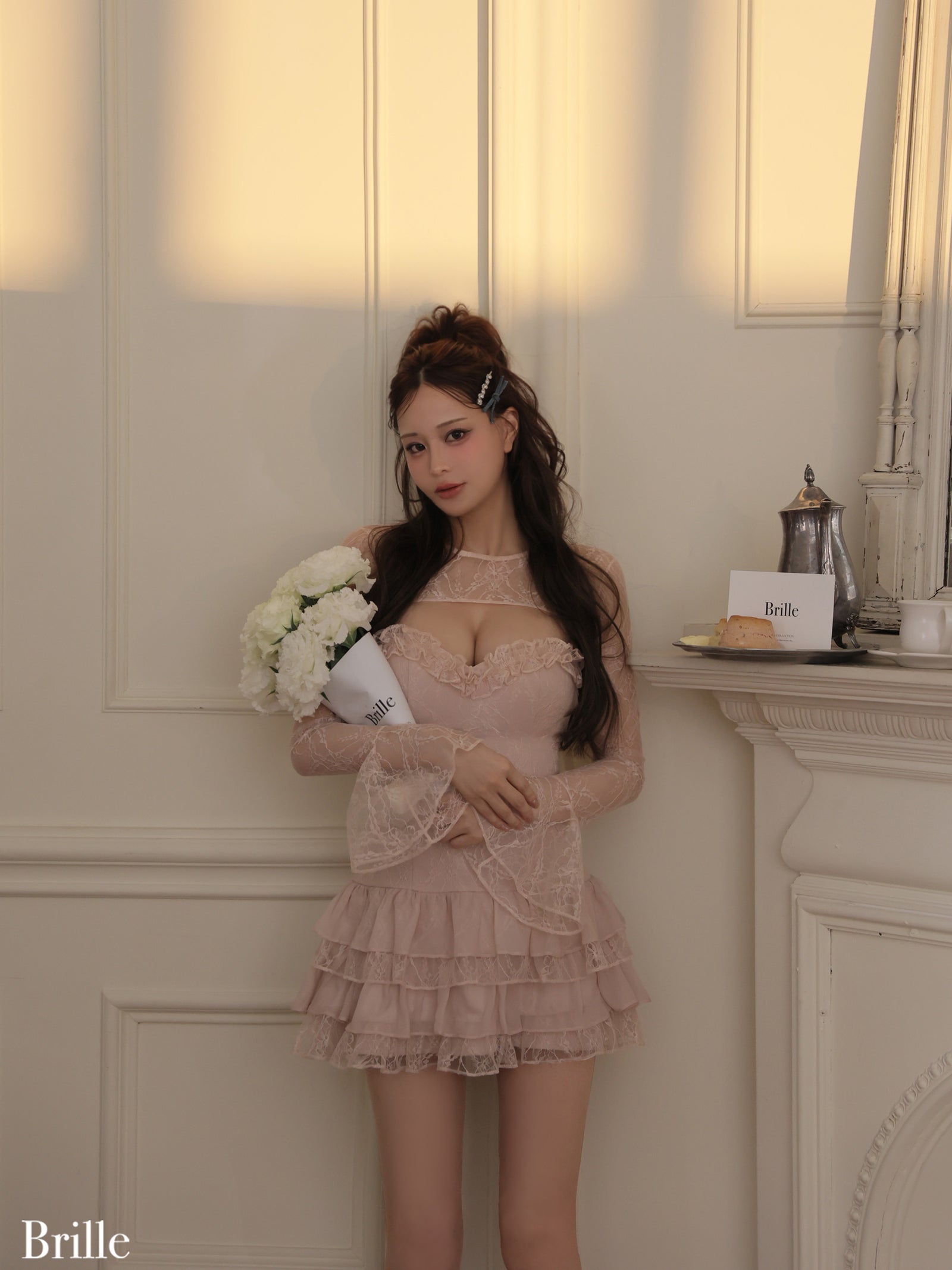 Brille ブリエ Petale de brille mini dress ペタル ドゥ ブリーユ ミニドレス brille4161