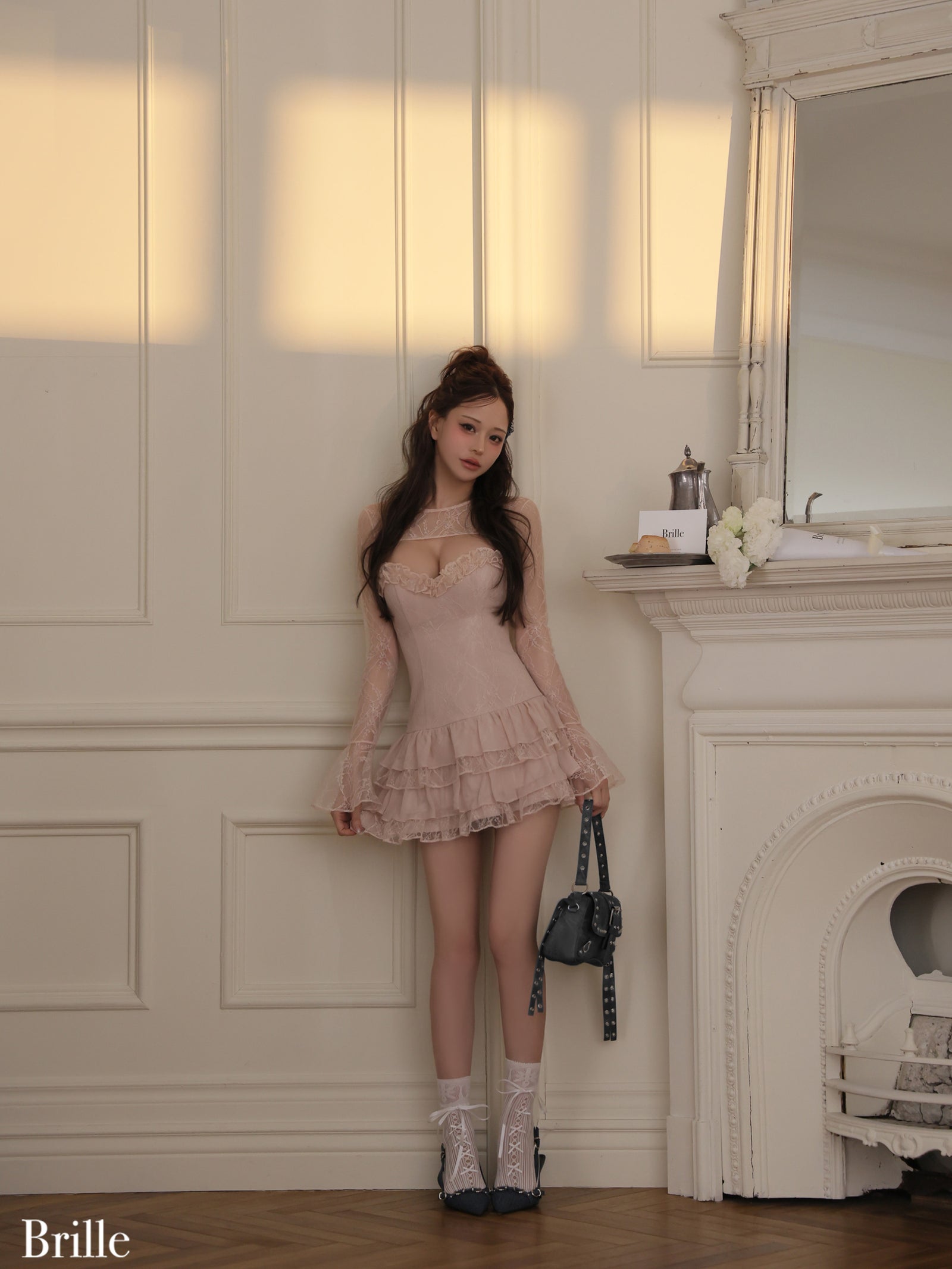 Brille ブリエ Petale de brille mini dress ペタル ドゥ ブリーユ ミニドレス brille4161