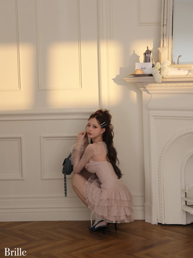 Brille ブリエ Petale de brille mini dress ペタル ドゥ ブリーユ ミニドレス brille4161