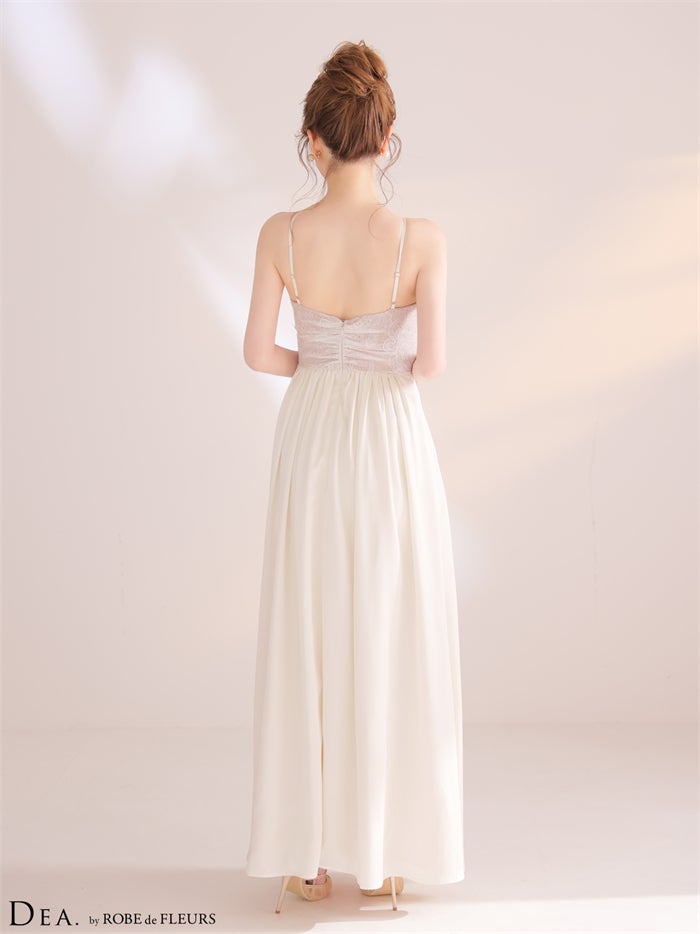 DEA. ディア バイ ローブドフルール 【XS～Lサイズあり】ホルターレースギャザーロングキャバドレス de4657-c