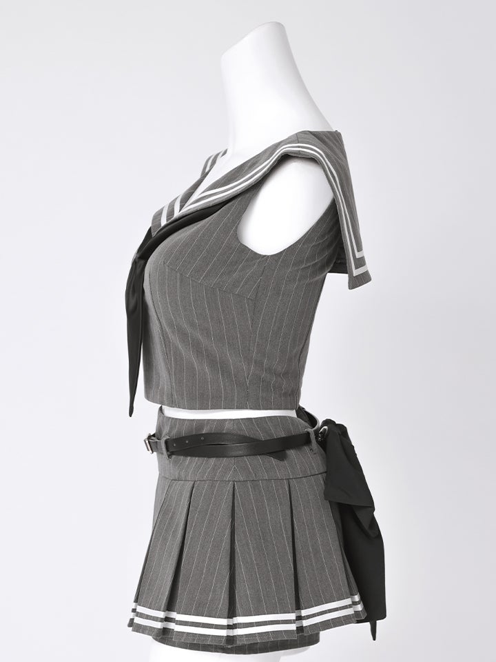 【5点セット】Artemis ピンストライプ モード マリン コスチューム vcsot-251218-1-ac