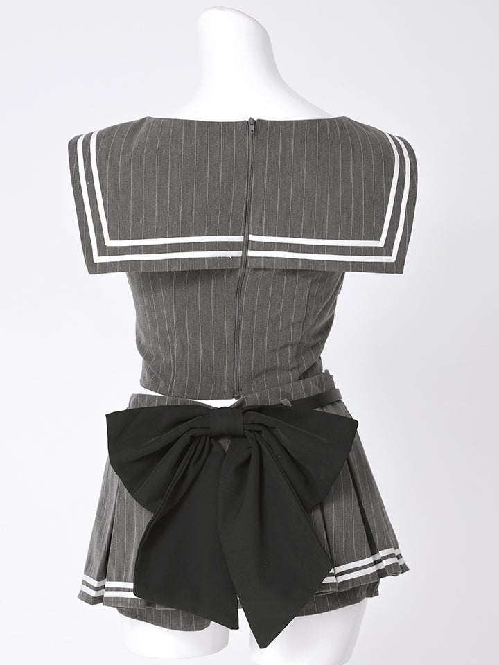 【5点セット】Artemis ピンストライプ モード マリン コスチューム vcsot-251218-1-ac