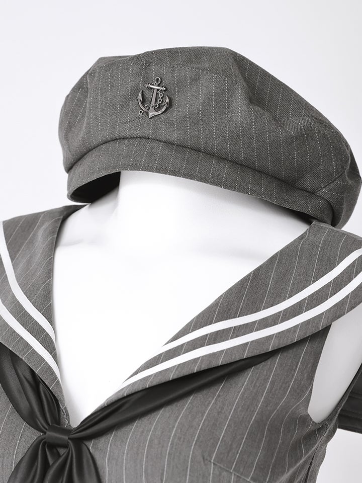 【5点セット】Artemis ピンストライプ モード マリン コスチューム vcsot-251218-1-ac