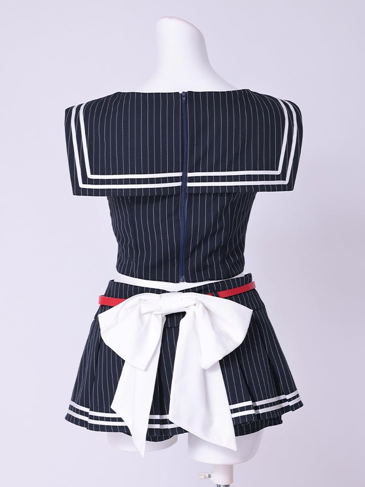 Artemis ピンストライプ モード マリン コスチューム vcsot-251218-2