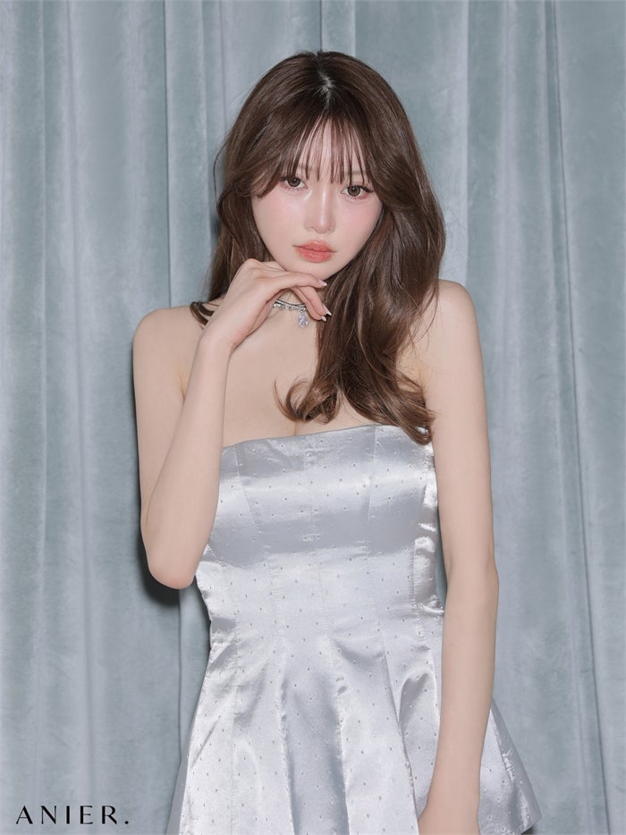 ROBE de FLEURS anier.ROBE ローブドフルール アニエルローブ 【XSサイズあり】 shiny lady saten set up dress（anier4069） fm-anier4069-c