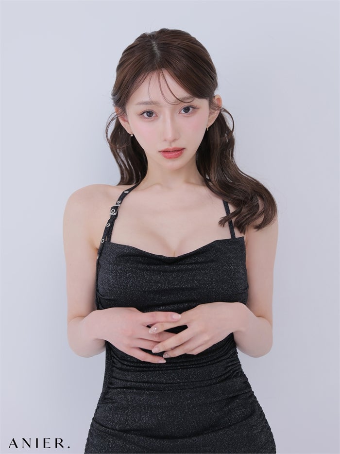 ROBE de FLEURS anier.ROBE ローブドフルール アニエルローブ 【XSサイズあり】 glitter drape couture mini dress（anier4073） fm-anier4073-c