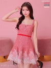 【ROBE de FLEURS SALE】ROBE de FLEURS ローブドフルール 【XSサイズあり】ギンガムチェックフレアミニキャバドレス fm2990-s26