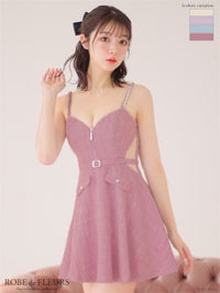 【ROBE de FLEURS SALE】【ROBE de FLEURS SALE】ROBE de FLEURS ローブドフルール 【XSサイズあり】サイドシアーフレアキャミキャバドレス fm3225-s26