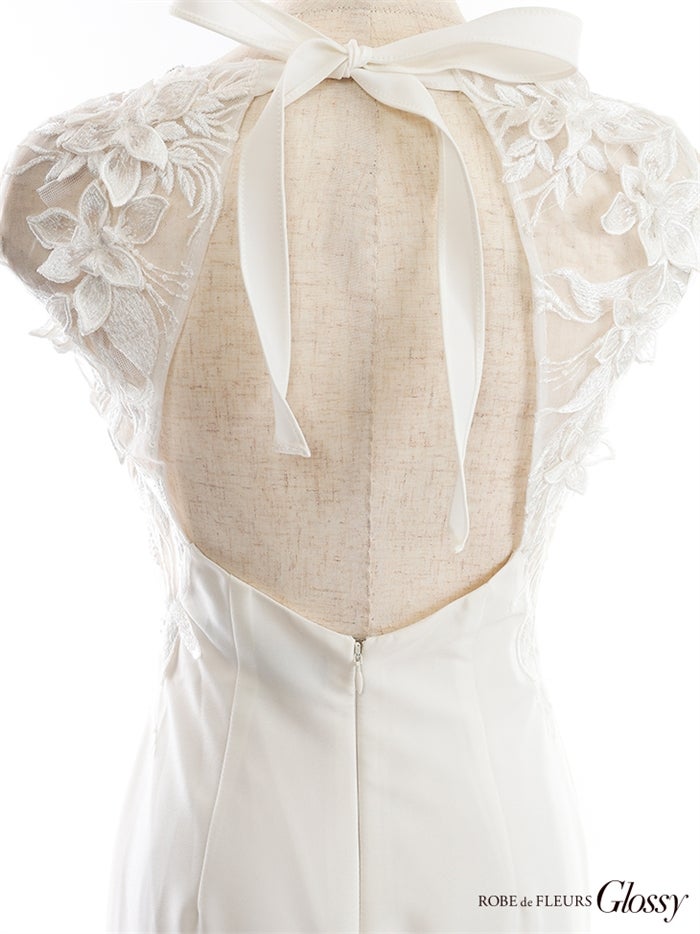 【ROBE de FLEURS SALE】Glossy ローブドフルールグロッシー バストカット×サイドフラワーレースロングキャバドレス gl2769-s26