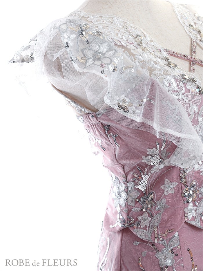【ROBE de FLEURS SALE】ROBE de FLEURS ローブドフルール 【XS～Lサイズあり】フロントクロス×スカートパンツセットアップキャバドレス fm2630-s26