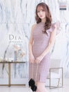 【ROBE de FLEURS SALE】DEA. ディア バイ ローブドフルール 【XS~Lサイズあり】ツイード×アシンメトリータイトミニキャバドレス de2557-s26