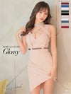 【ROBE de FLEURS SALE】Glossy ローブドフルールグロッシー 【XSサイズあり】バストクロス×ストレッチタイトミニキャバドレス gl2053-s26