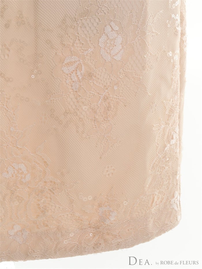 【ROBE de FLEURS SALE】DEA. ディア バイ ローブドフルール スパンコール付きレースｘシンプルリボンミニキャバドレス de2814-s26